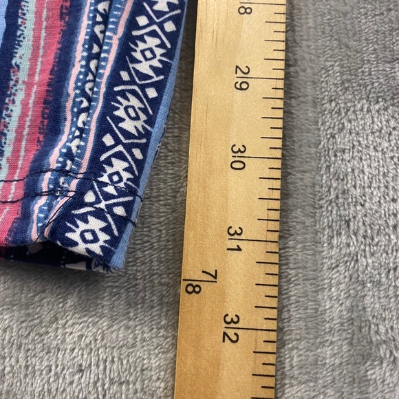 Urban Coco Wide Leg Palazzo Pants Smocked Waist Boho Striped Blue Pink M NWT - Picture 8 of 10